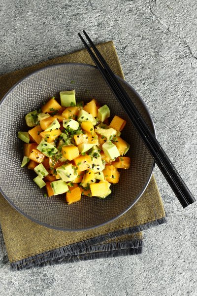 salade japonaise kaki et avocat