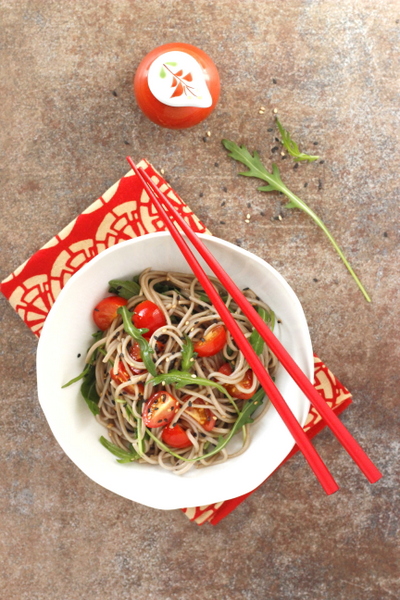 nouilles japonaises soba en salade