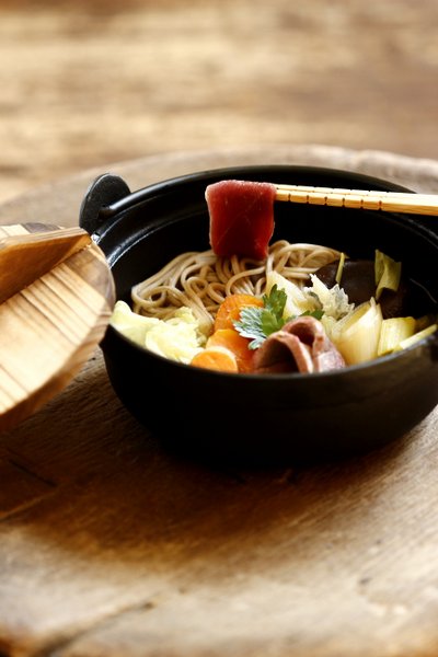 Nabe de canard, nouilles soba