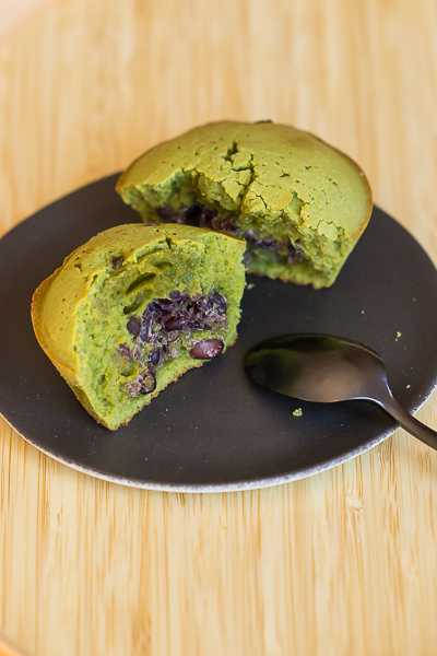 Muffins au matcha et azuki/ Laure Kié